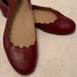 Chloe Lauren scalloped baller flats